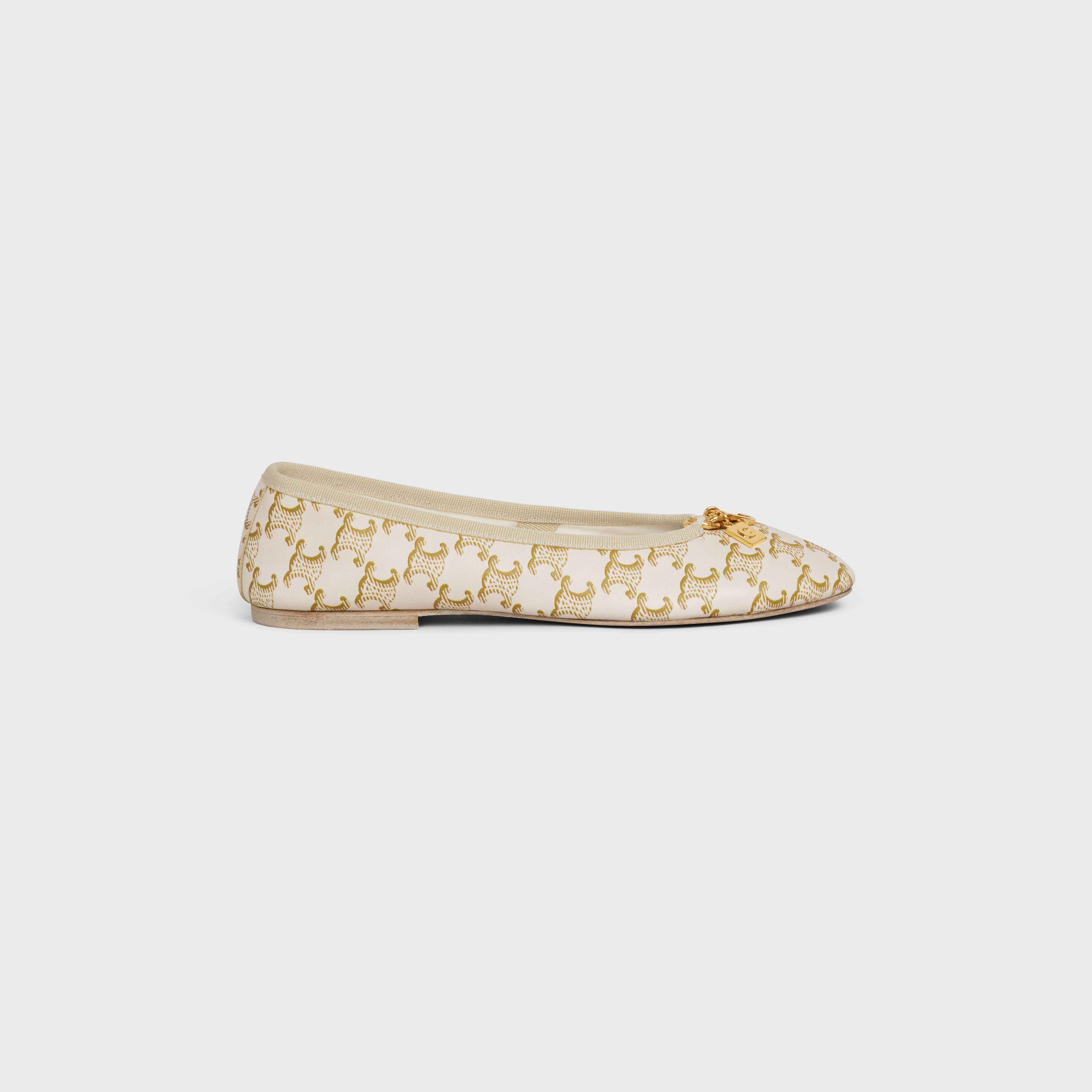 Les Ballerines Celine Ballerina with Charms in Triomphe Printed Lambskin - 1