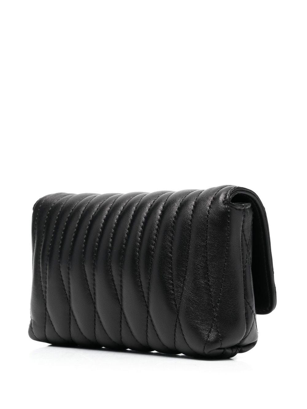 embossed-finish leather shoulder bag - 3