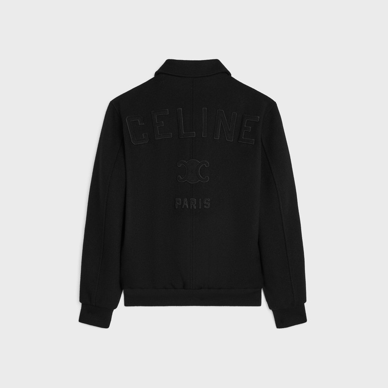 CELINE teddy jacket IN TEXTURED WOOL outlook