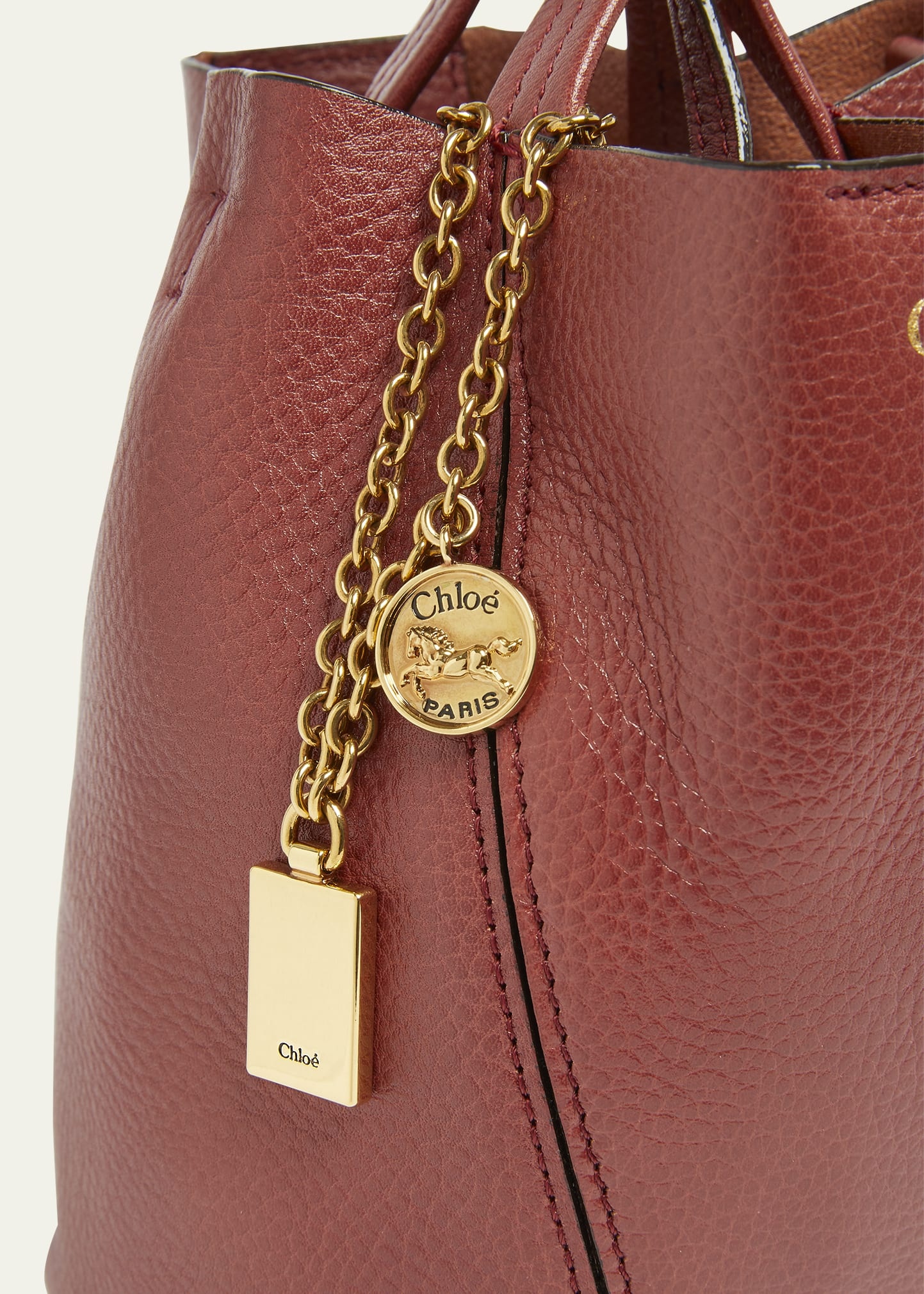 Spin Mini Tote Bag in Grained Calfskin - 5