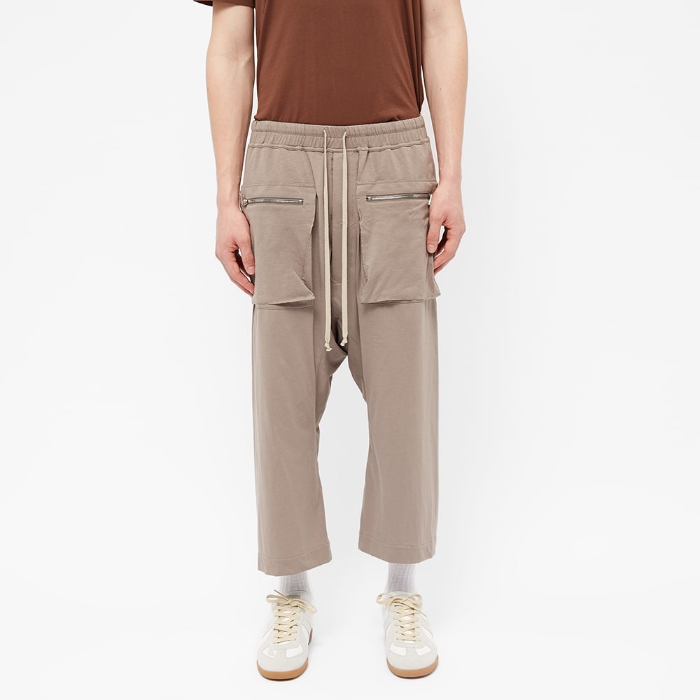 Rick Owens Cropped Drawstring Cargo Pant - 4