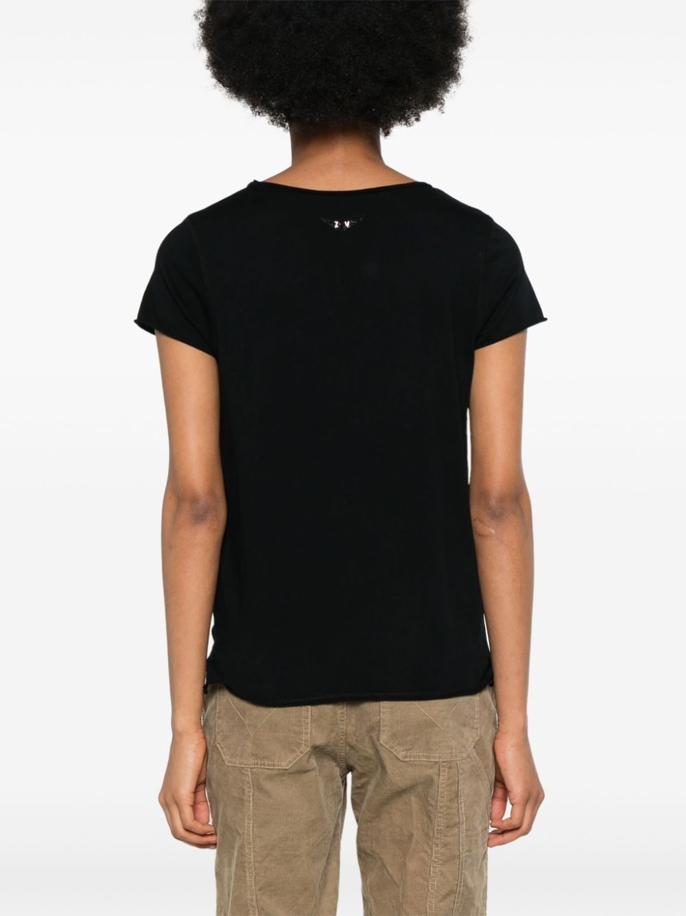 rhinestone-embellished cotton T-shirt - 4