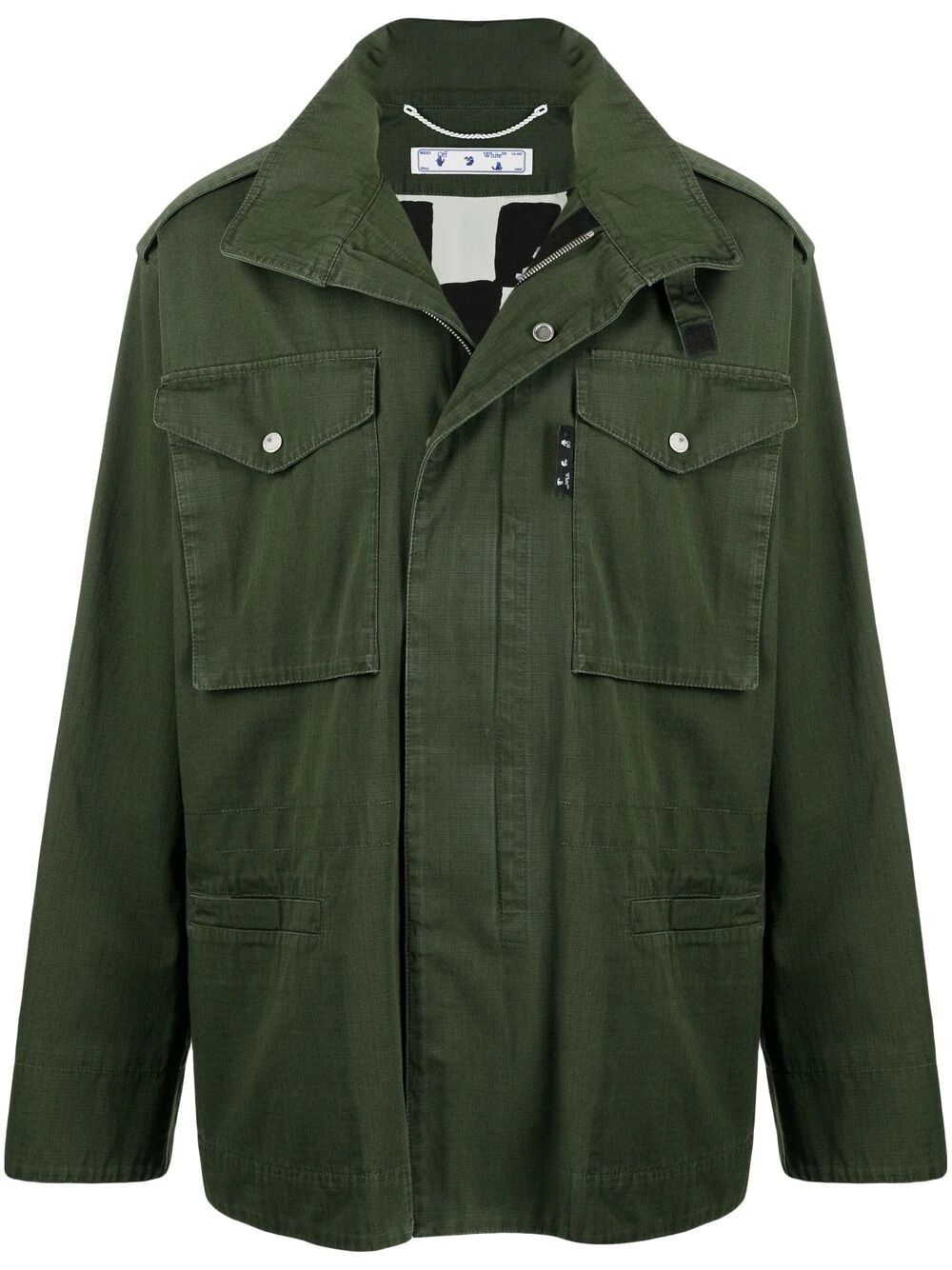 Arrows-motif hooded jacket - 1