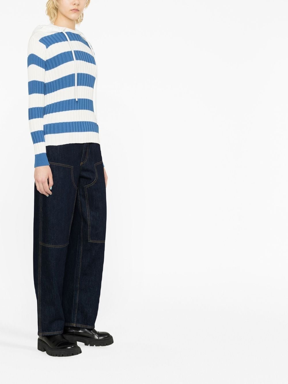 striped hooded top - 3