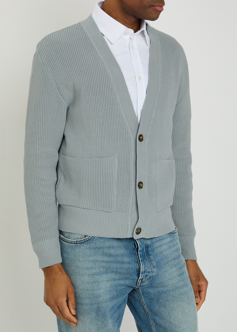 LARDINI Lardini V-neck Knit Cotton Cardigan outlook