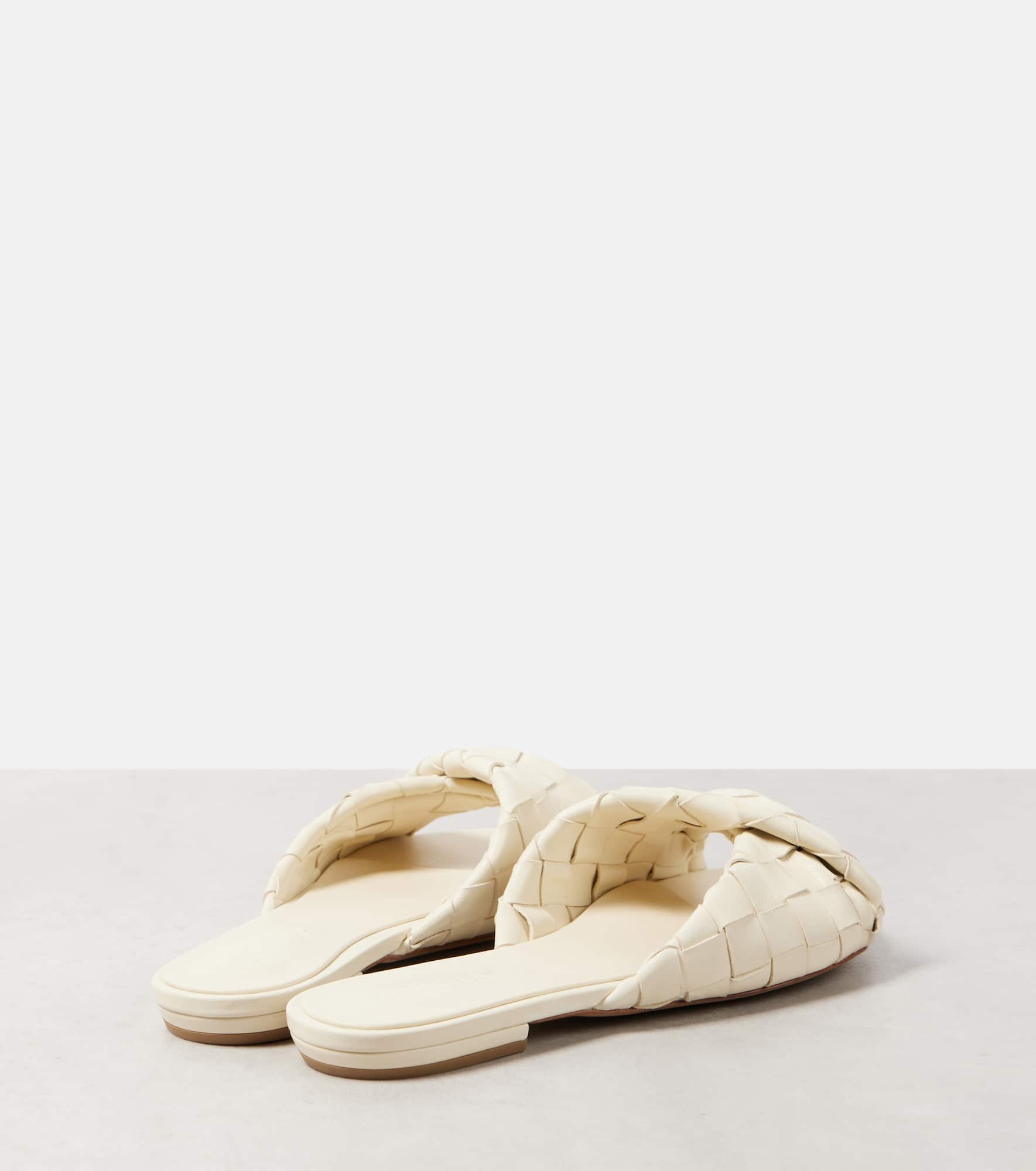 Blink Intrecciato leather slides - 2