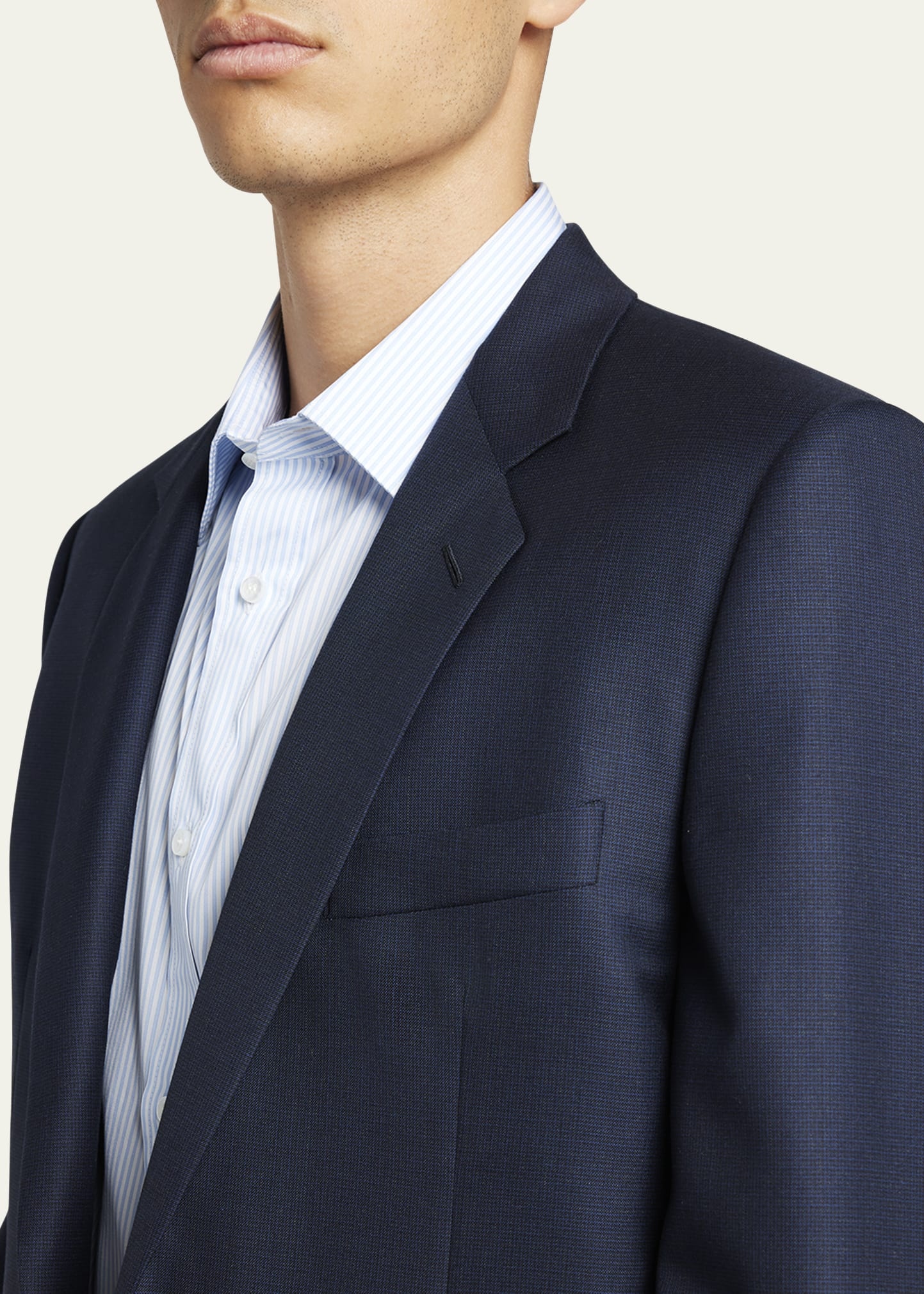 Men's Modern-Fit Wool Two-Button Suit - 5