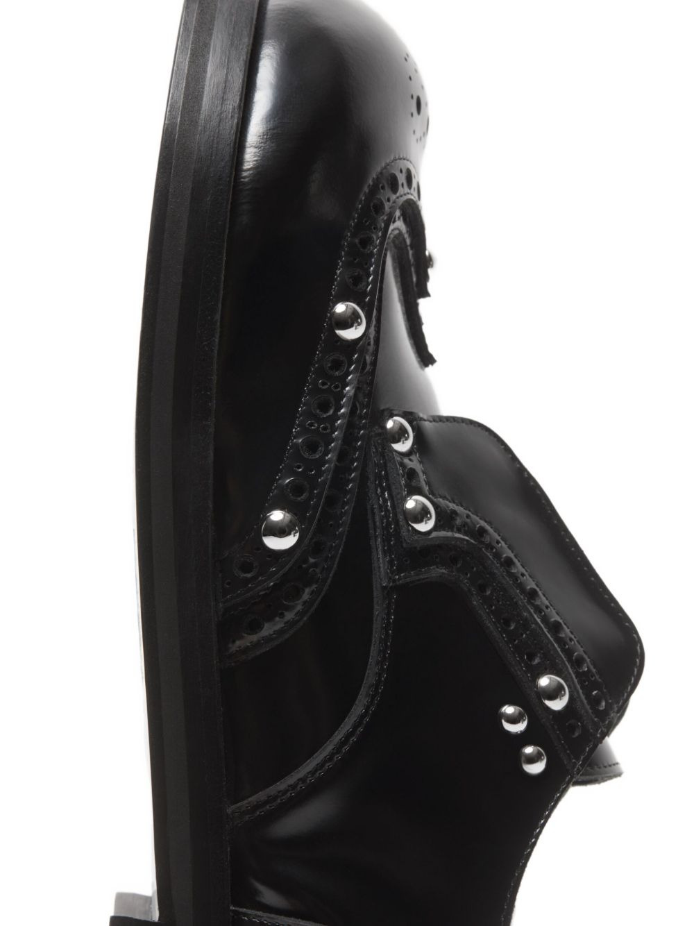 studs-embelishment leather derby shoes - 4