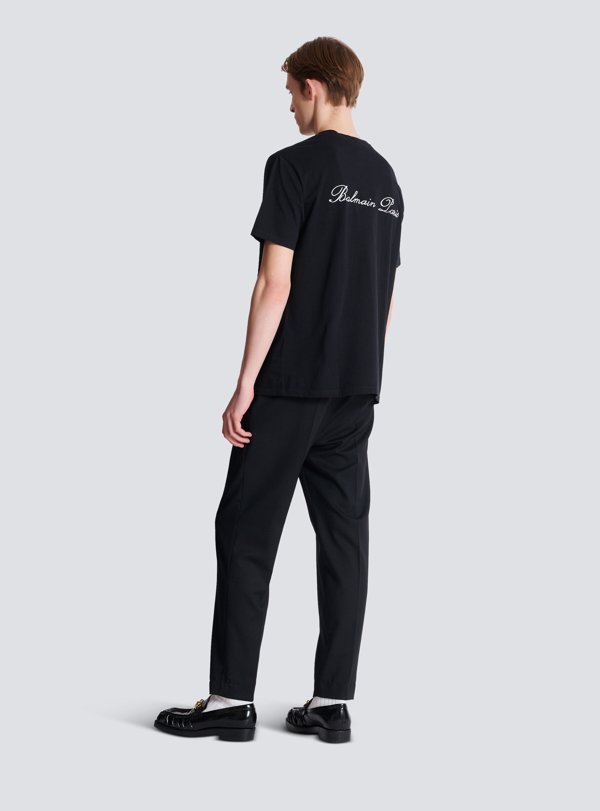 Embroidered Balmain Signature T-shirt - 4