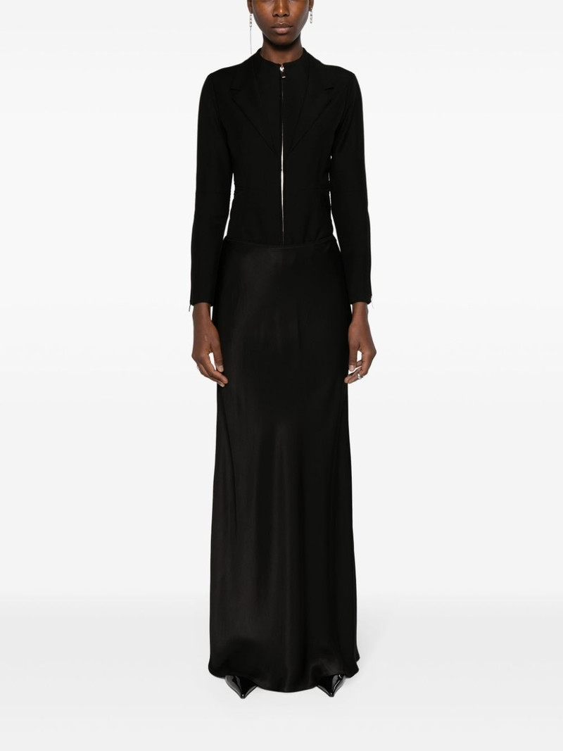 pintuck-detailing tailored bodysuit 6