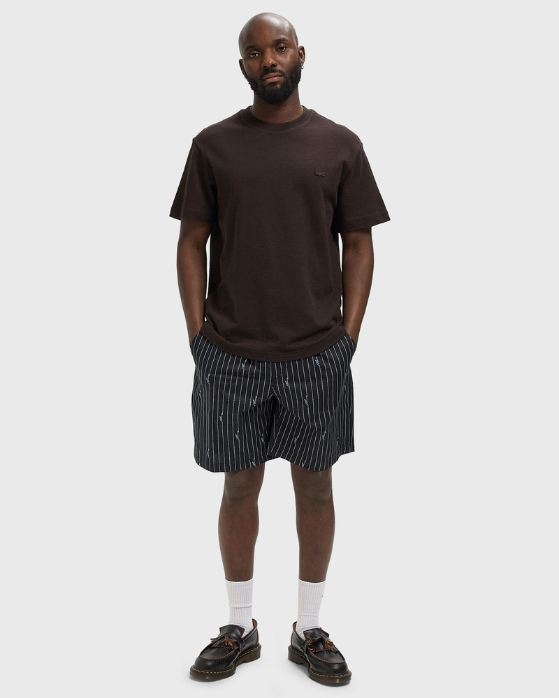 LACOSTE Crocodile Print Stripe Cotton Shorts outlook