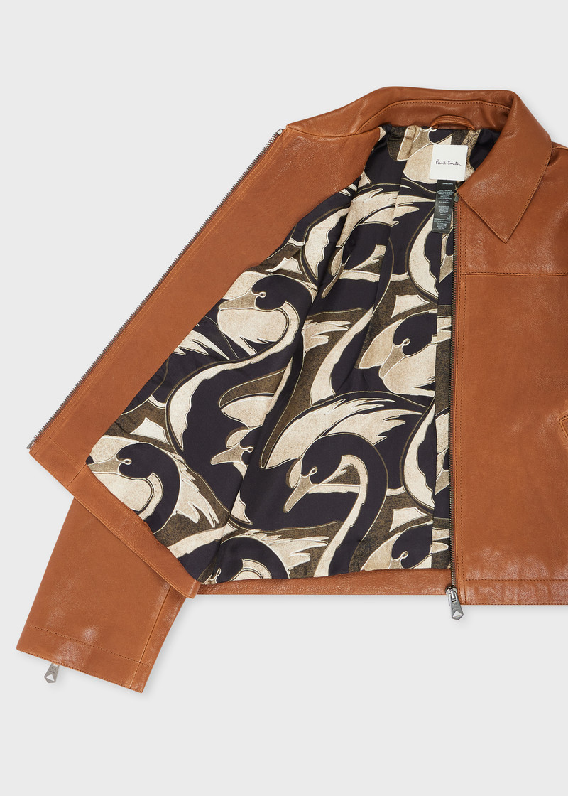 Women's Tan Leather Jacket 4