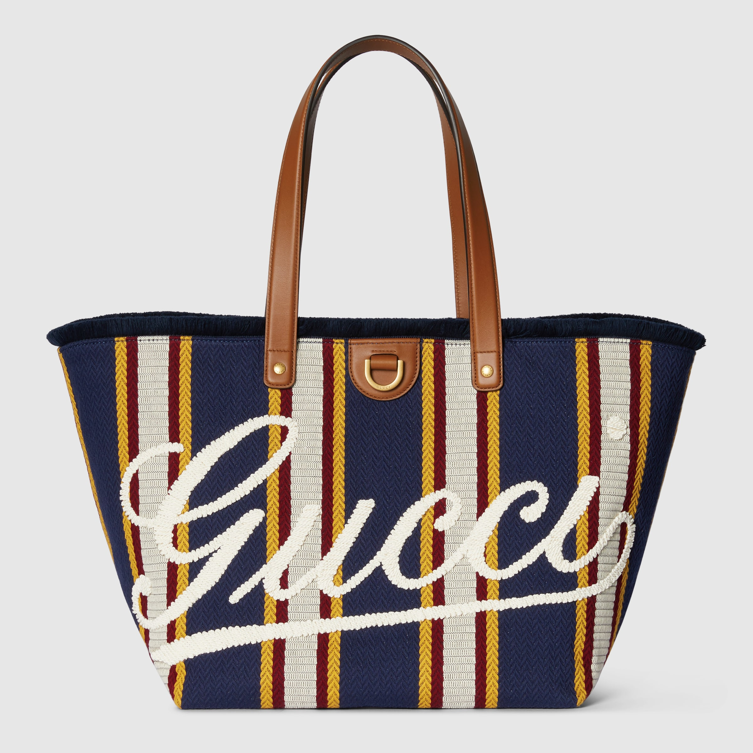 Embroidered medium canvas tote bag - 1