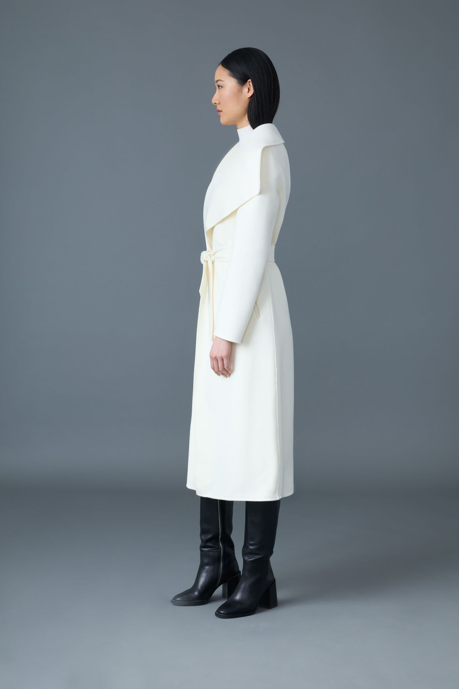 MAI-CN Double-face wool wrap coat - 3