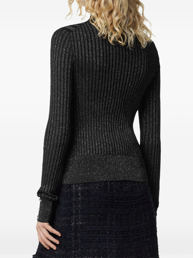 button-detail cotton sweater 4