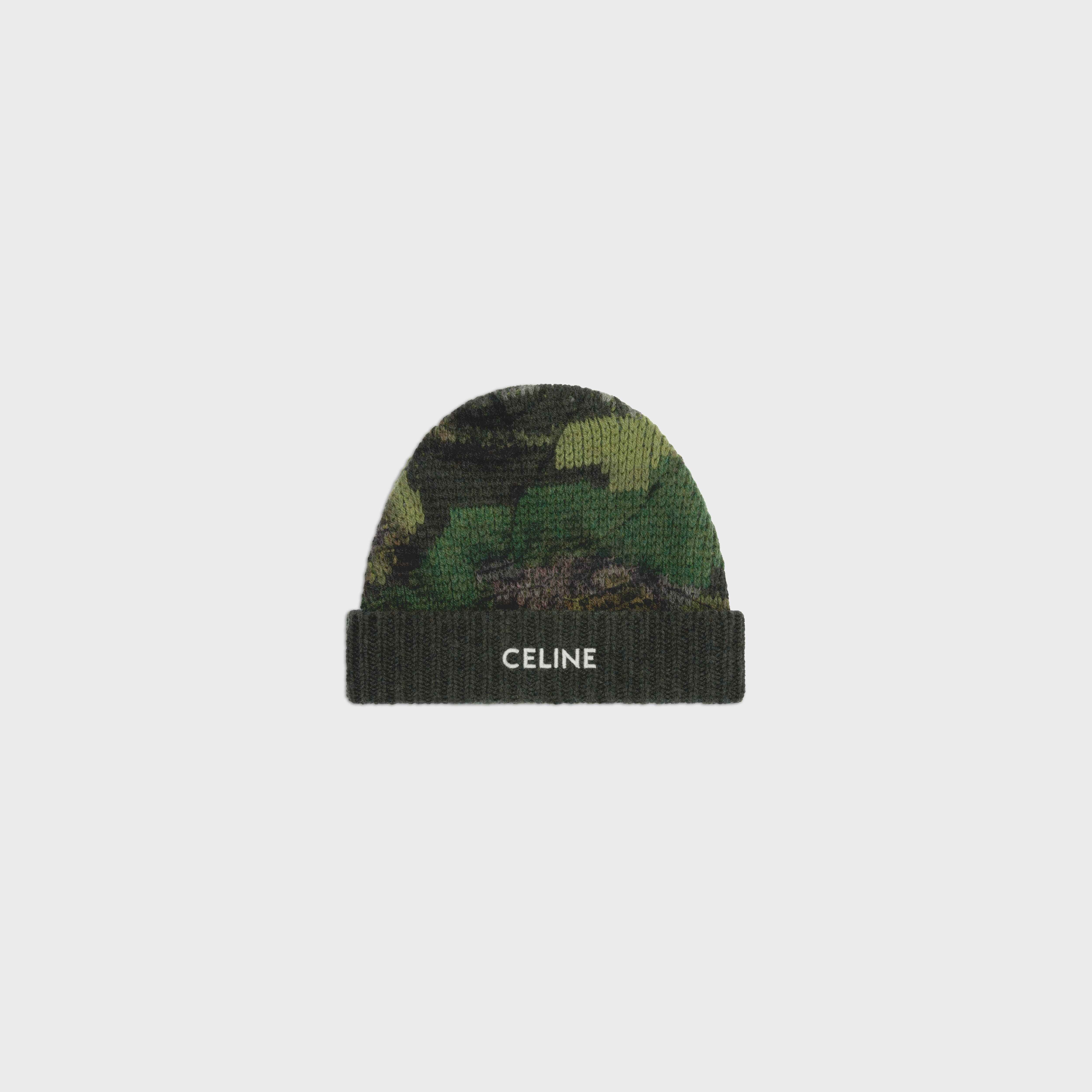 Celine beanie in camouflage wool - 1