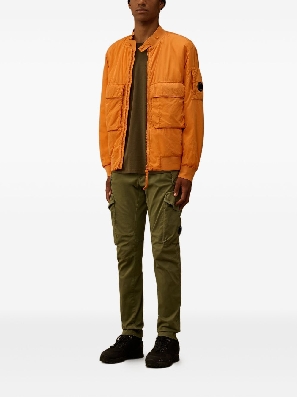 cargo-pocket zip-up jacket - 2