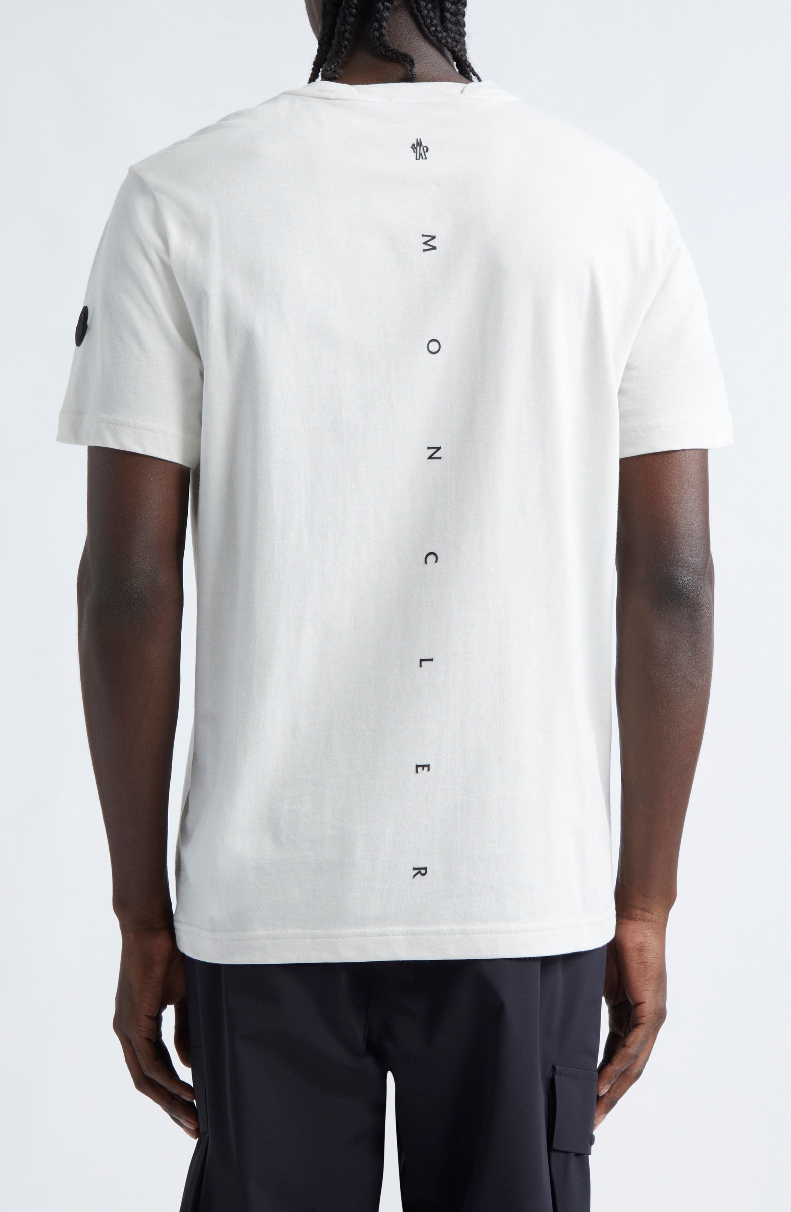 Moncler Cotton Logo Patch T-Shirt in Open Gray at Nordstrom - 2