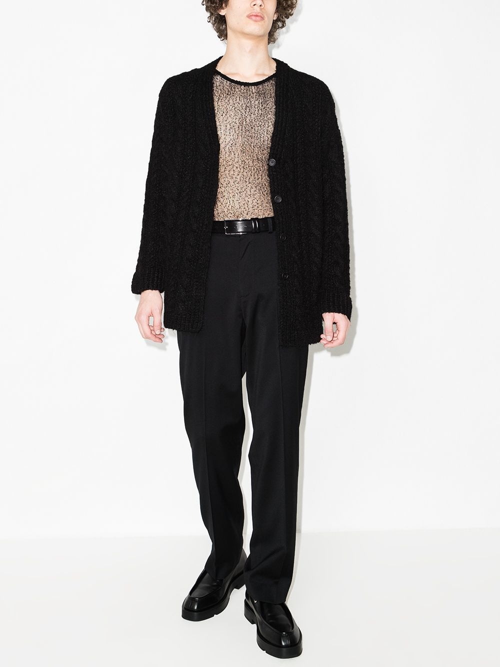 straight-leg wool chinos - 5