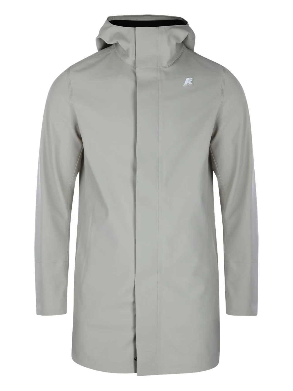 hooded longline jacket - 1