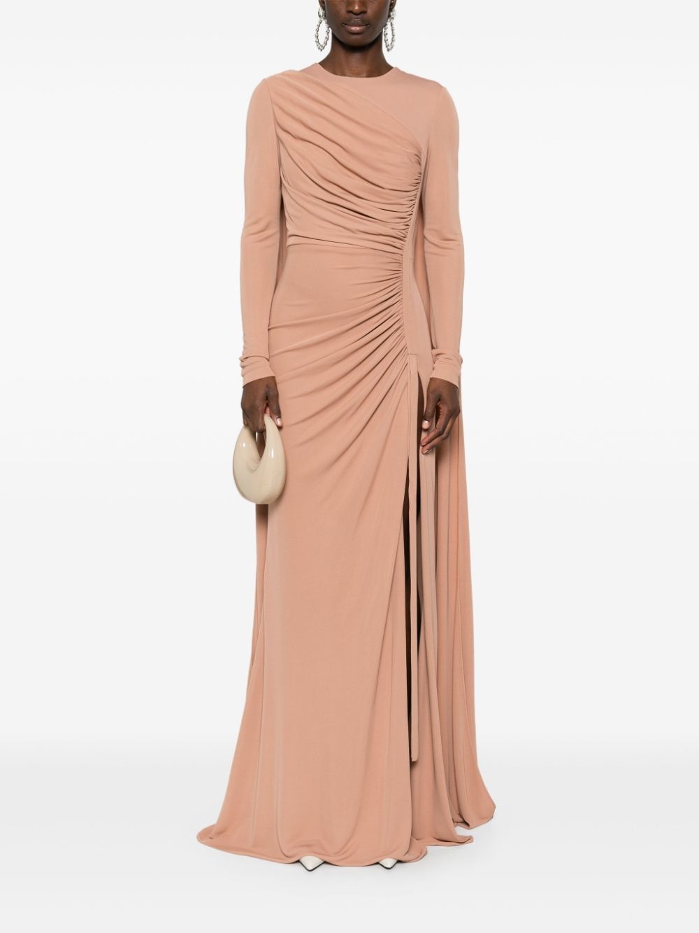 draped-detail gown - 2