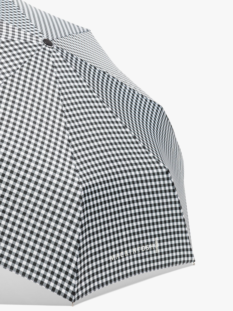 Mackintosh AYR BLACK & WHITE SHEPHERD CHECK AUTOMATIC TELESCOPIC UMBRELLA outlook