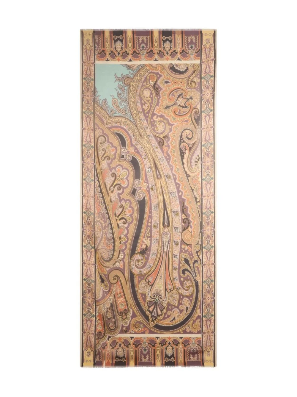 paisley-print silk scarf - 1