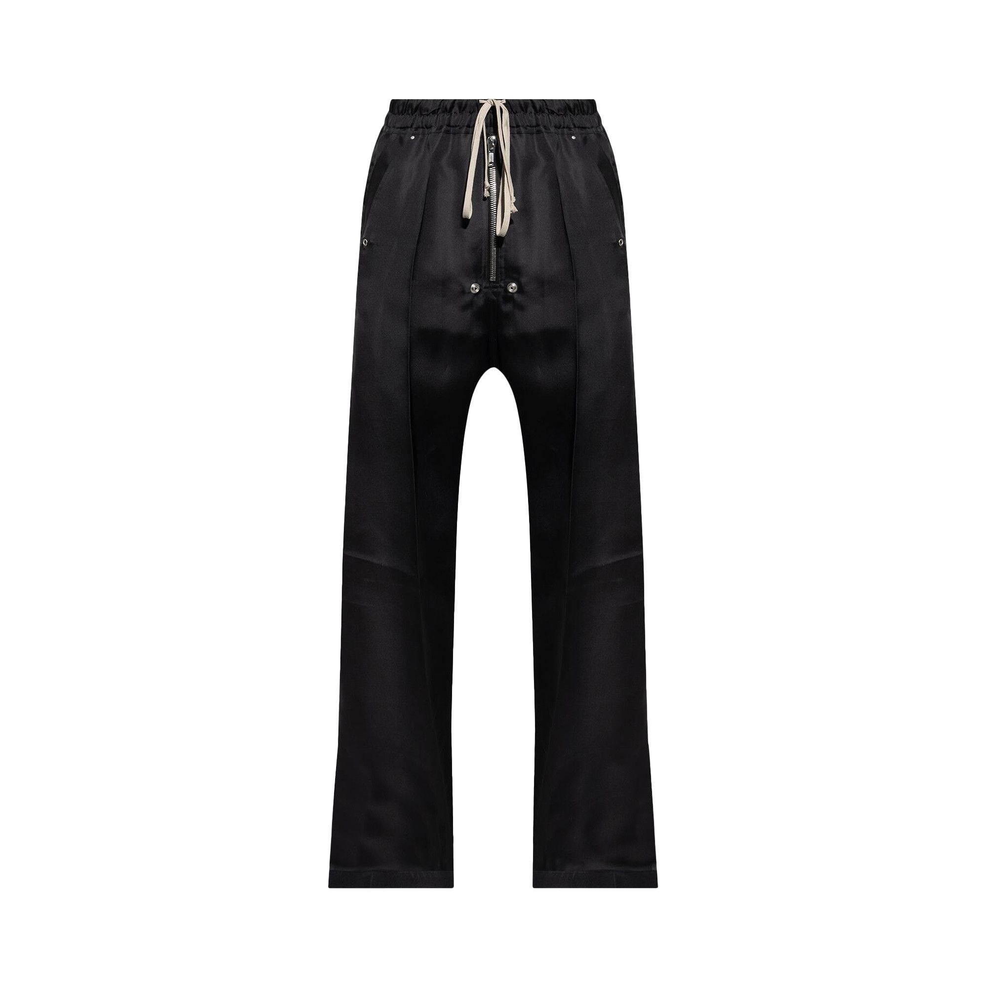 Rick Owens Wide Silk Bela Pants 'Black' - 1