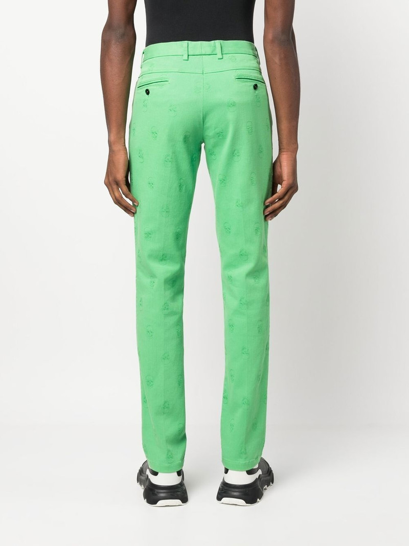 skull embroidery straight-leg jeans 4