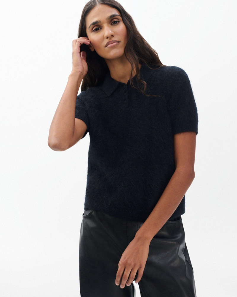 Jada Brushed Cashmere Polo 5