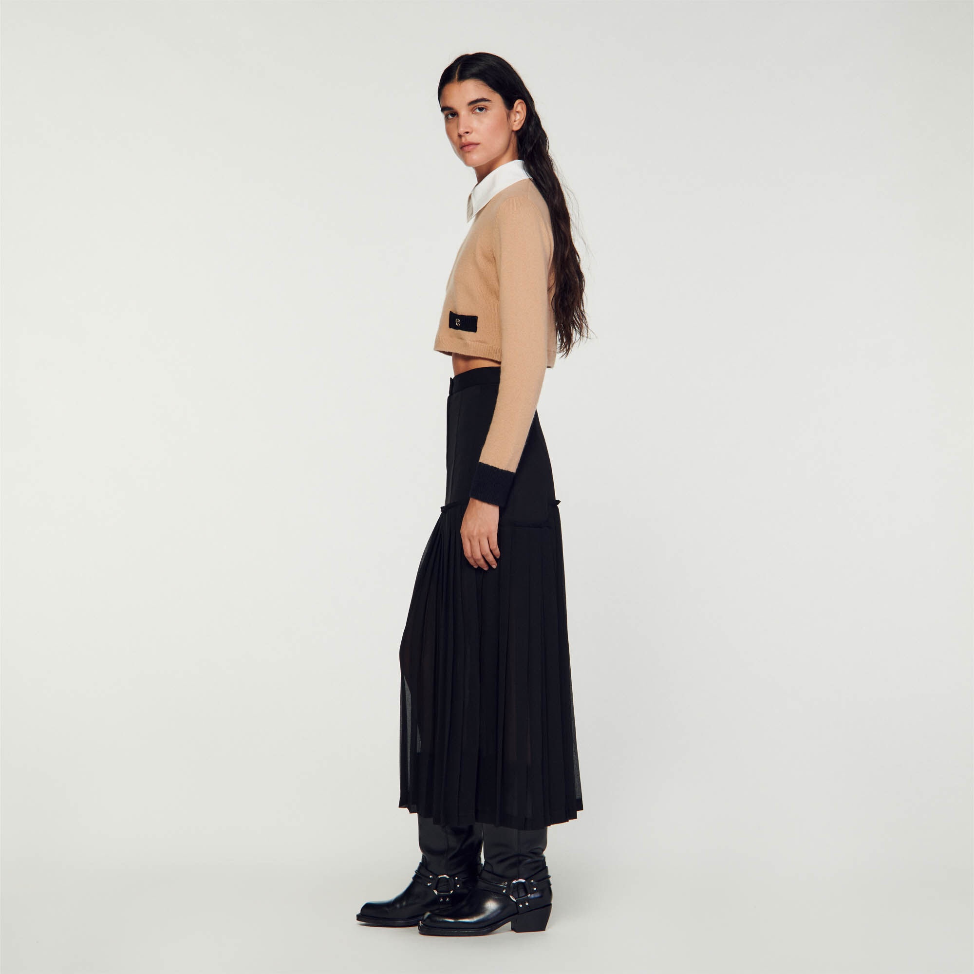PLEATED LONG SKIRT - 7