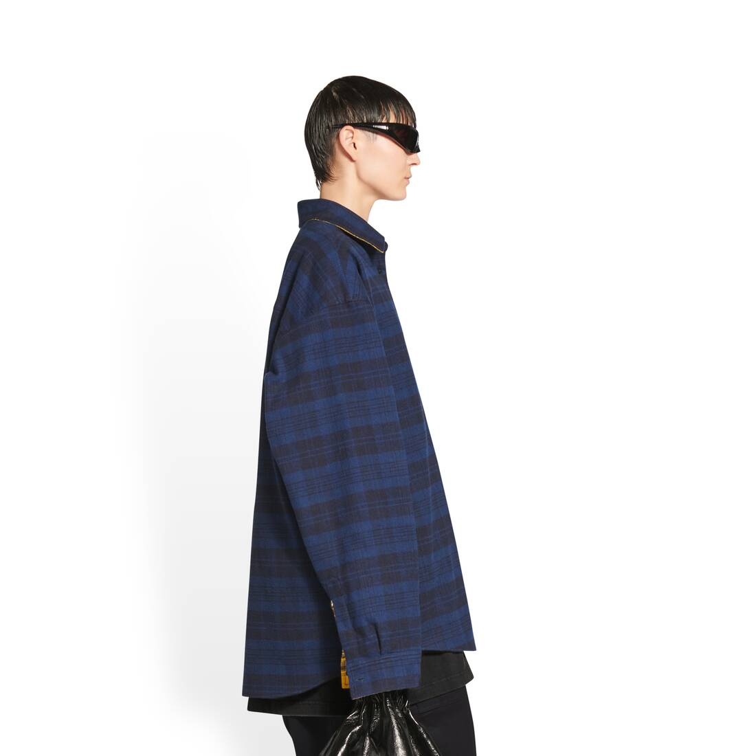 Balenciaga Checked Shirt with Removable Sleeves