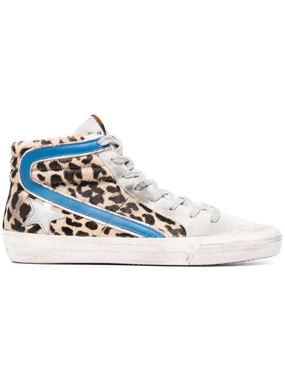 Leopard Print Slide Pony hi top sneakers - 1