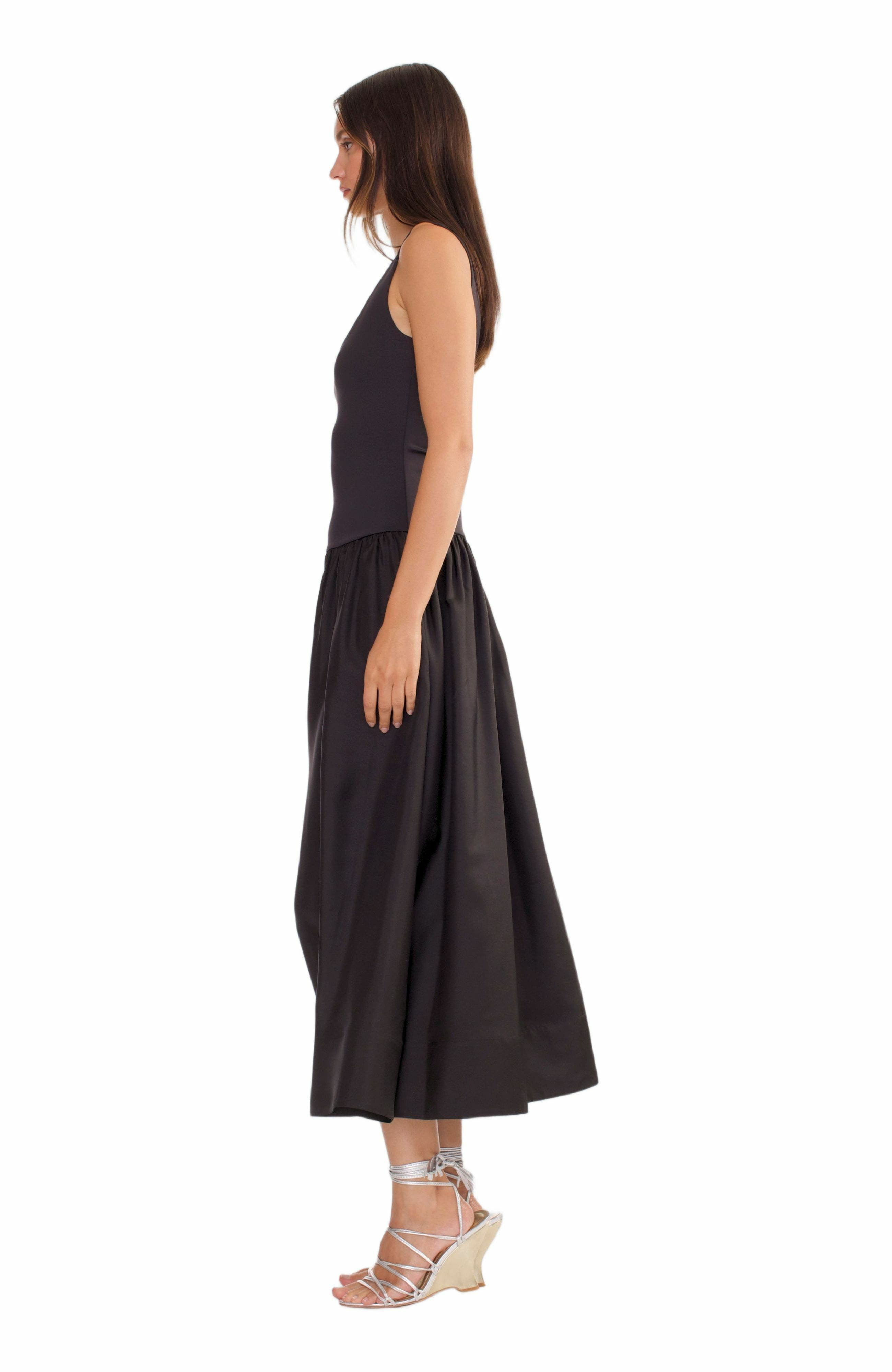 Cynthia Rowley Eloise Drop Waist Dress in Black at Nordstrom - 2