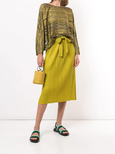 Pleats Please Issey Miyake pleated midi skirt outlook