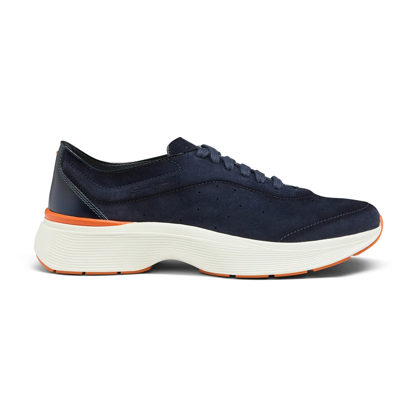 Men's blue suede and leather Bounce sneaker - 1