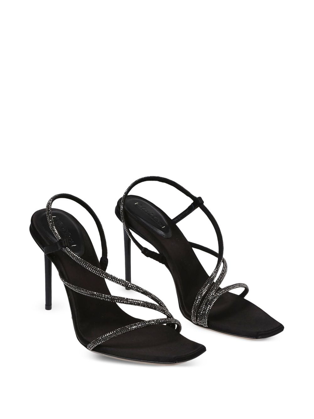 100mm rhinestone-embellished slingback sandals - 3
