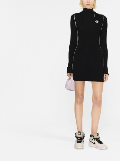 Off-White embroidered-logo knit dress outlook