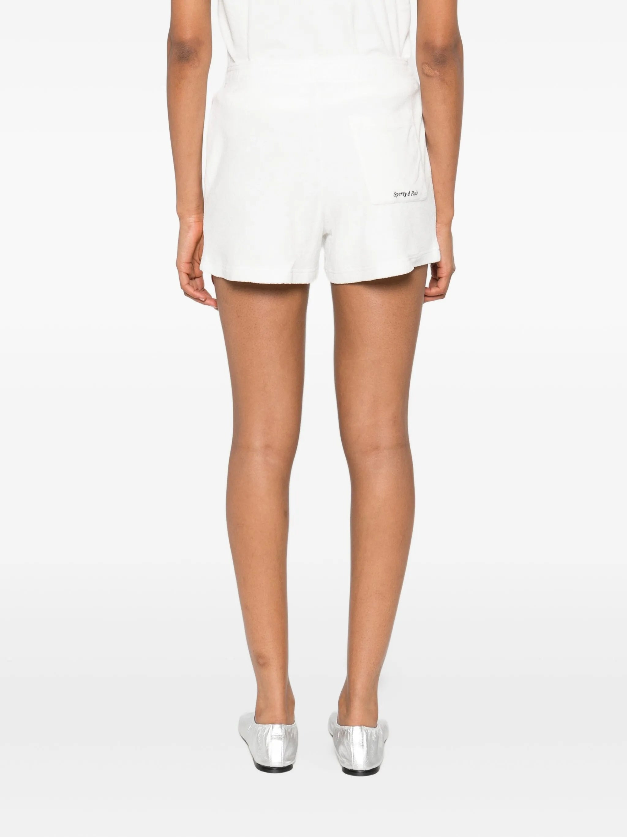 Sporty & Rich Embroidered Cotton Shorts - 4