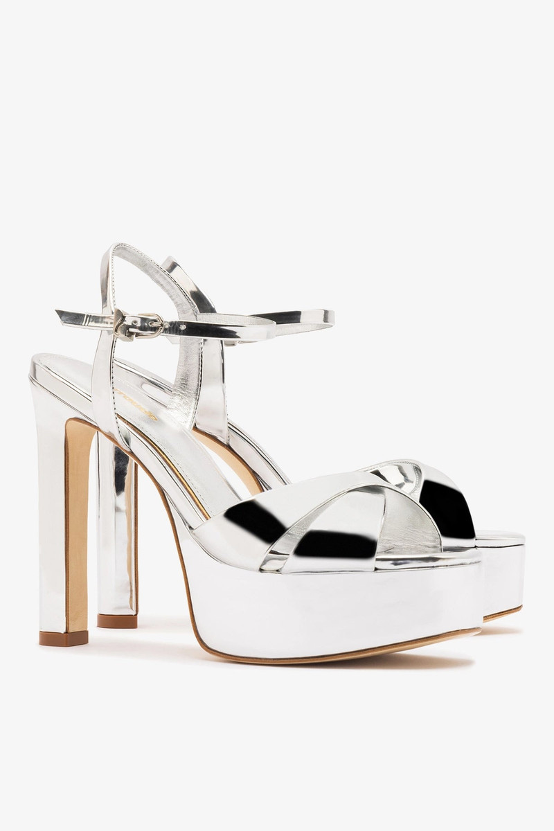 Bianca High Platform Sandal In Silver Specchio 3