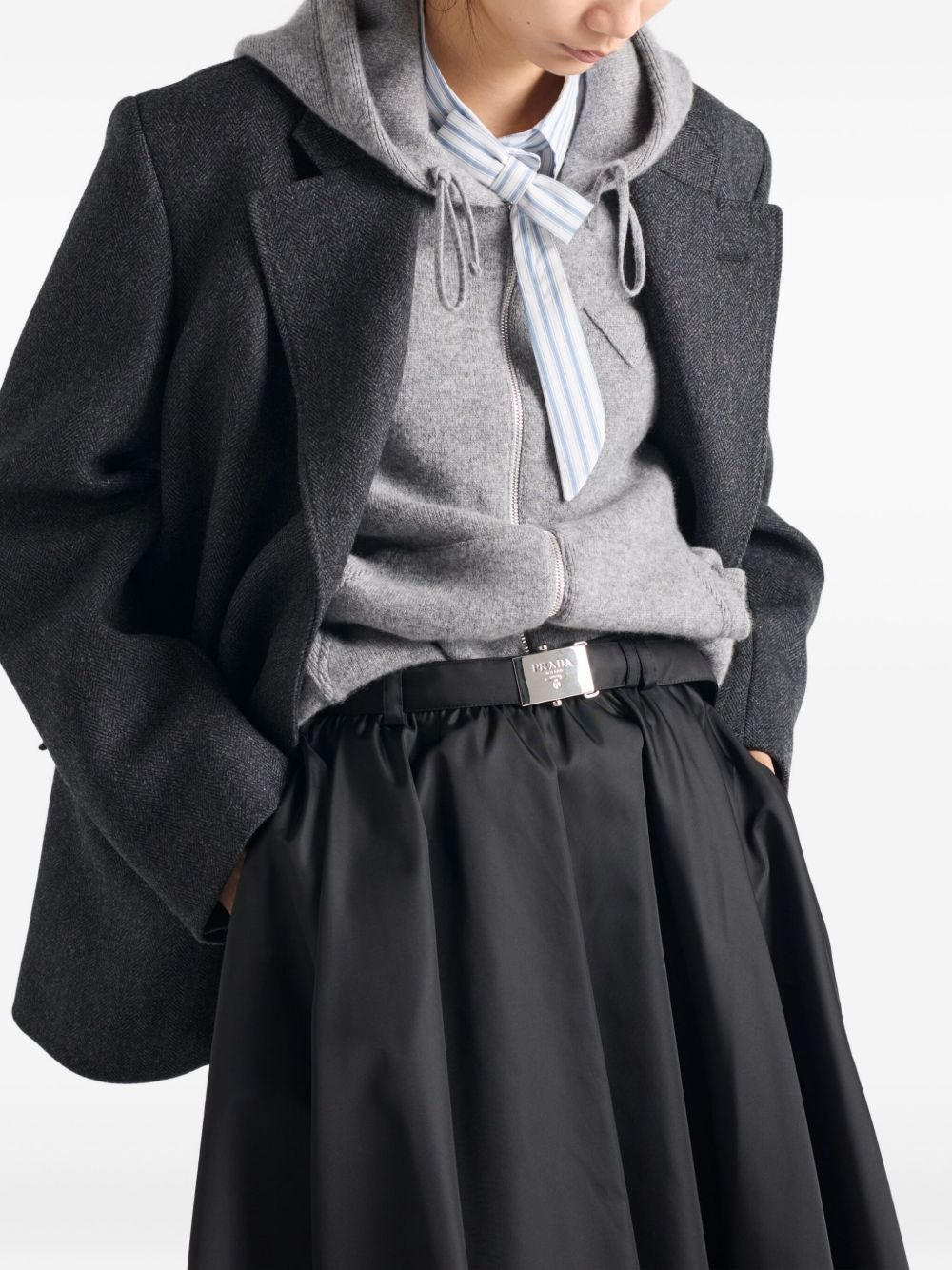 belted pleated skirt - 4