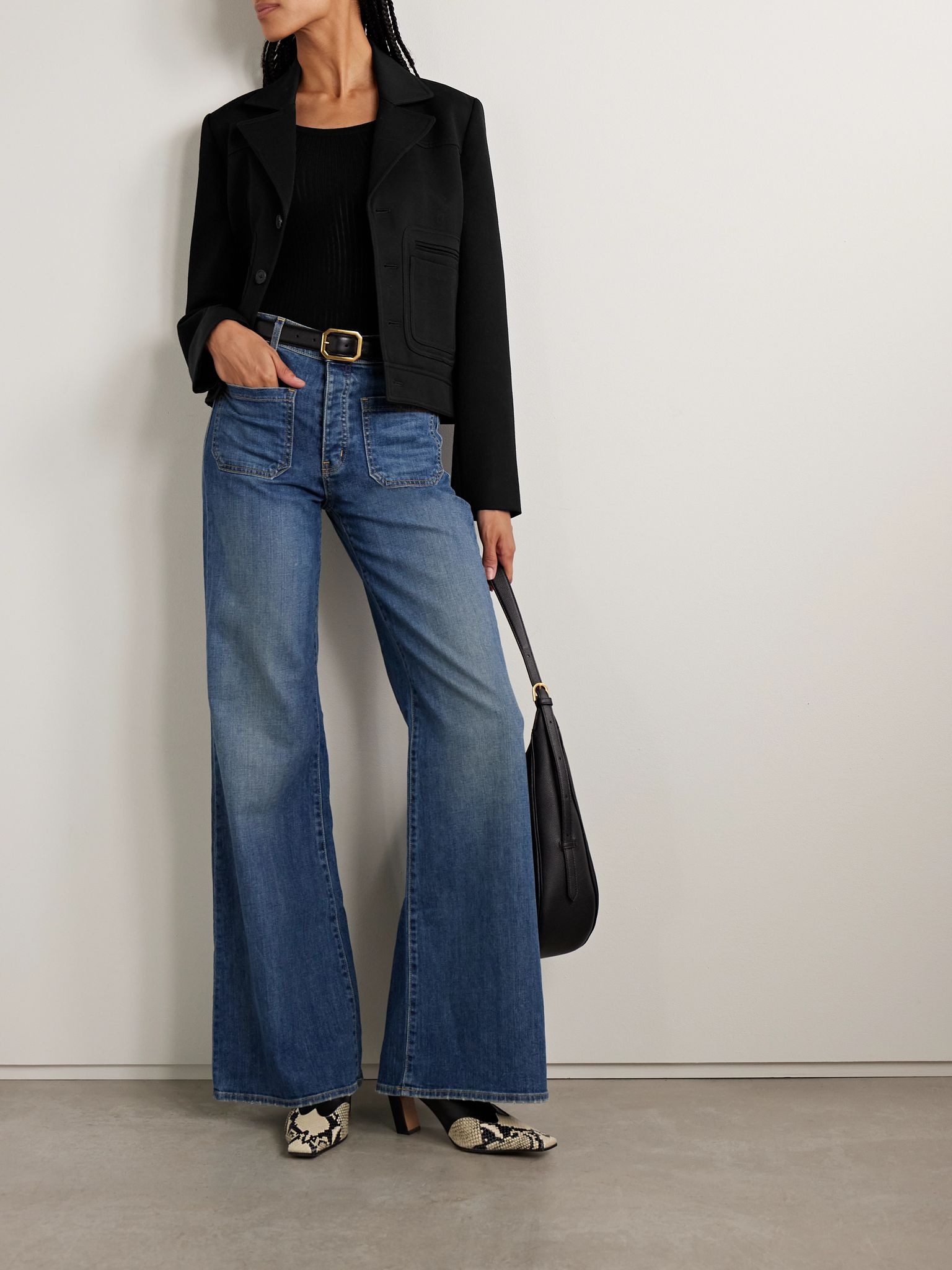 Georgy wool-gabardine jacket Black - 2