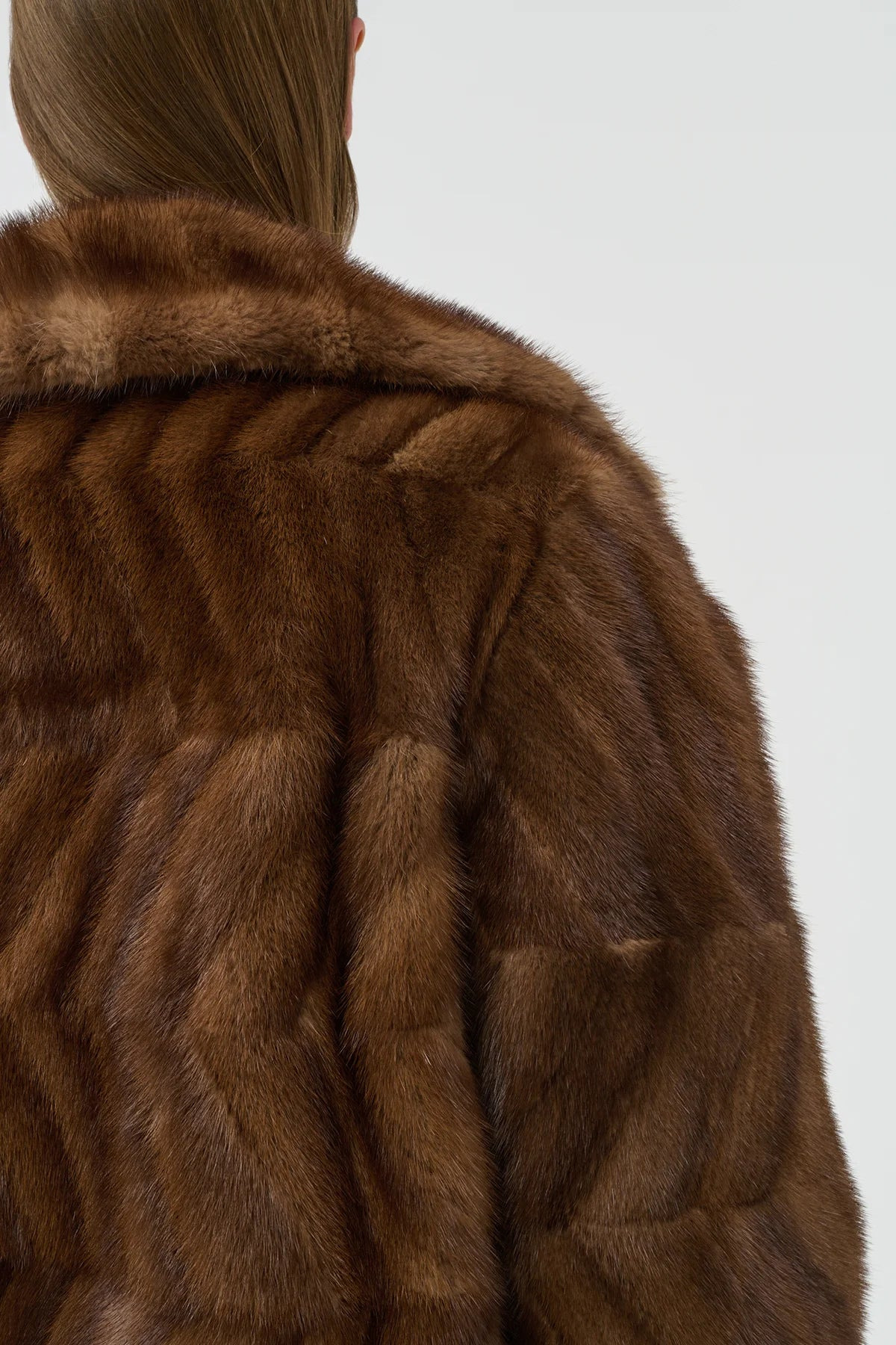 Andal Coat in Mahogany Recycled Mink Fur - 8