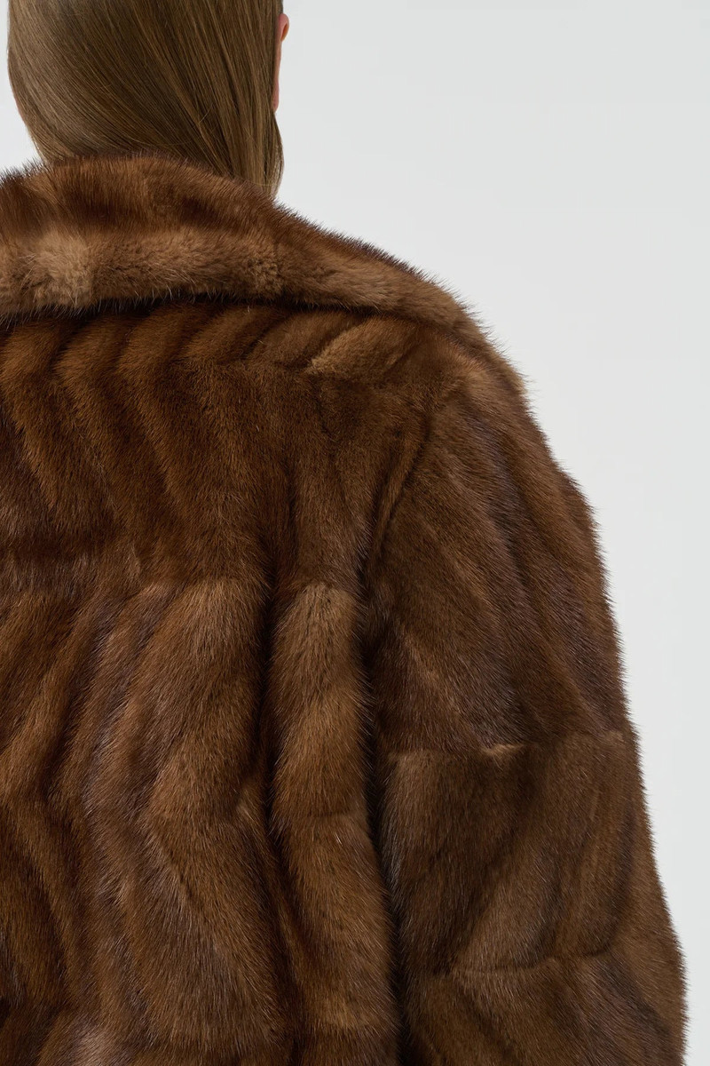 Andal Coat in Mahogany Recycled Mink Fur 8