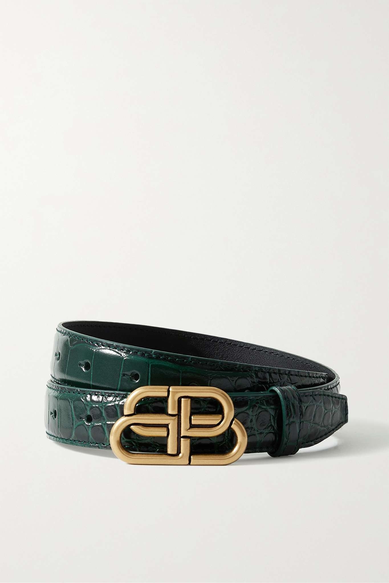 BB croc-effect leather waist belt - 1