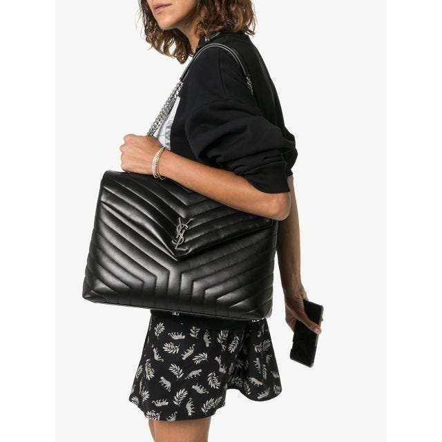 Large black Loulou shoulder bag - 2