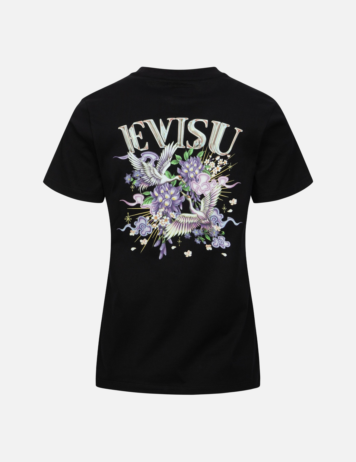 CRANES AND WISTERIA PRINT REGULAR FIT T-SHIRT - 2