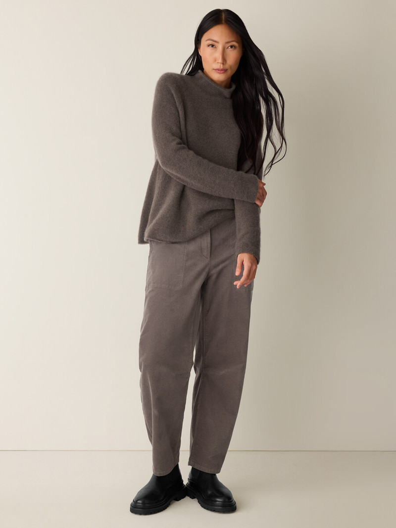 EILEEN FISHER Cashmere Silk Boucle Bliss Turtleneck Top outlook