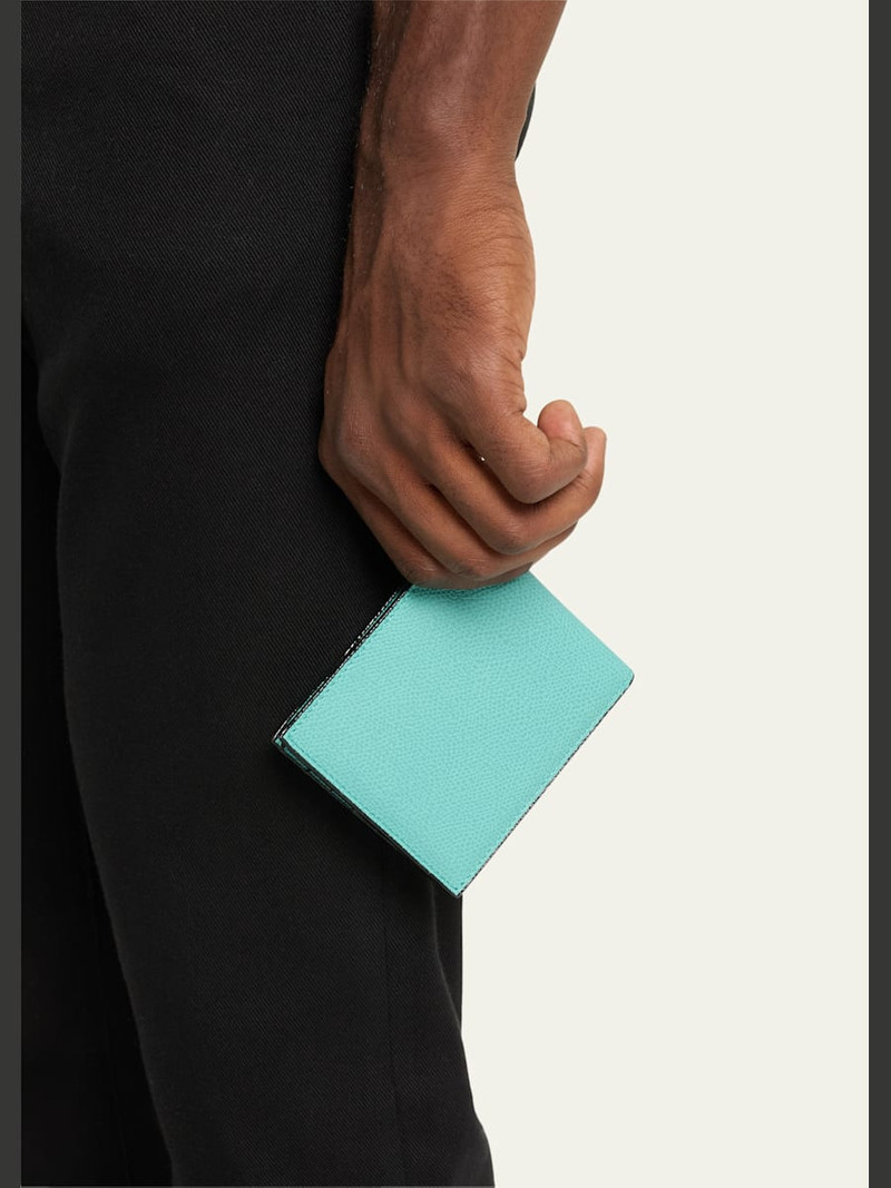 Valextra Men's Leather V-Cut Bifold Wallet outlook