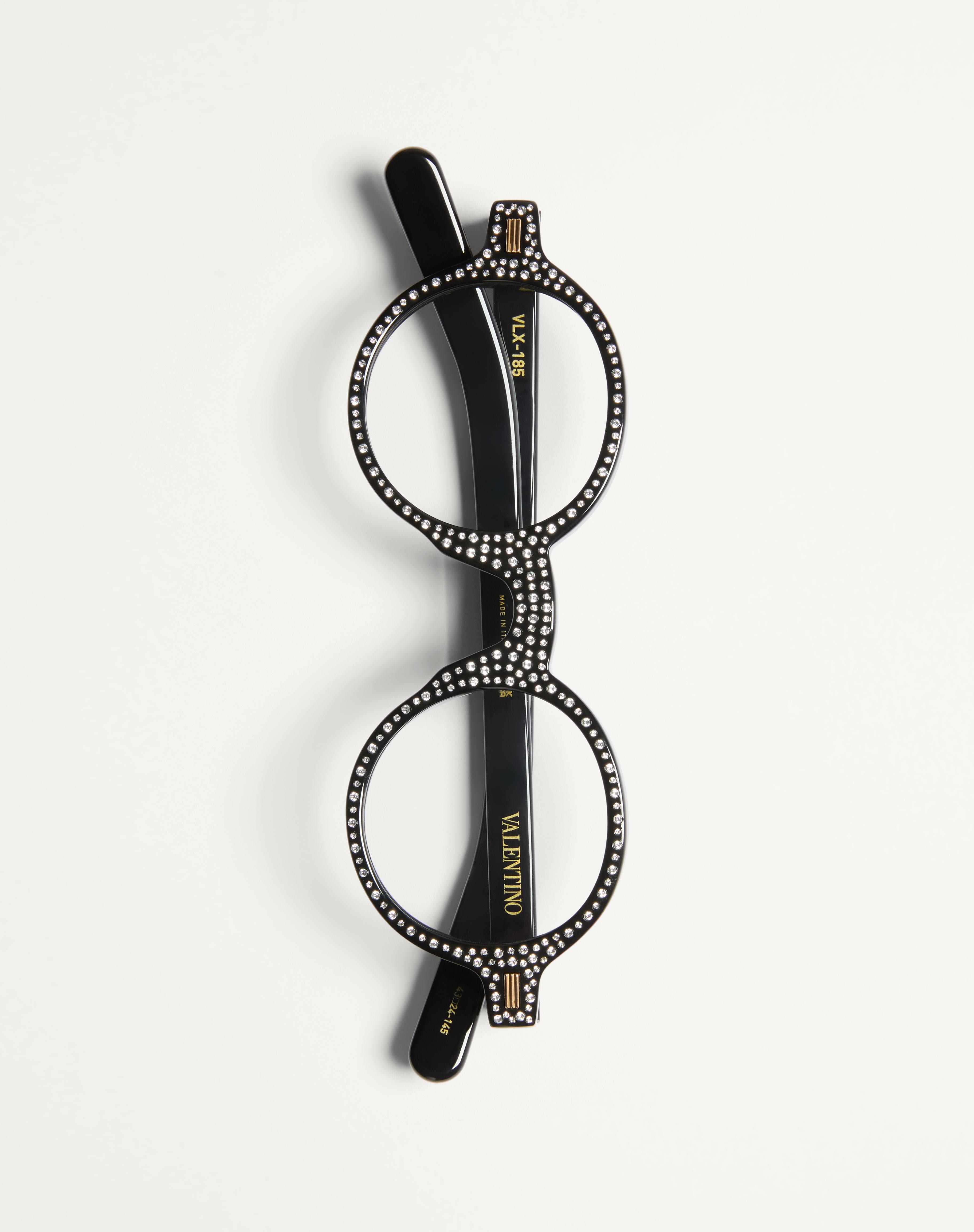BIZARRE CIRCLE GLASSES WITH CRYSTALS IN ACETATE - 7